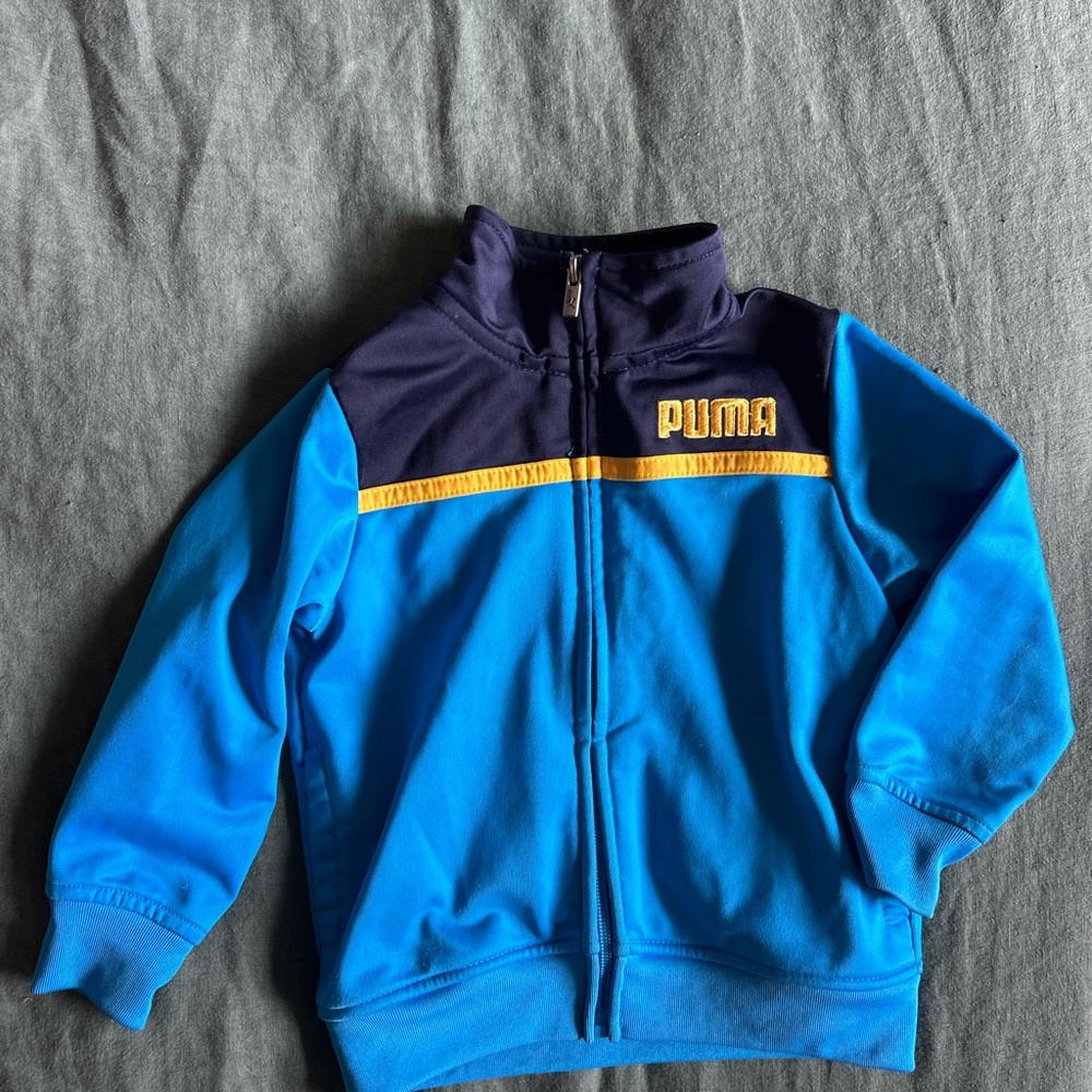 Puma Kids Blue and Black Track Jacket